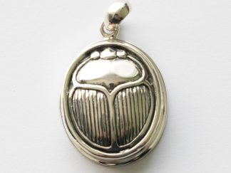 925 Sterling Silver Scarab Locket Pendant