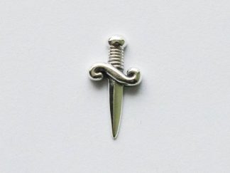 925 Sterling Silver Dagger Solderable Charm