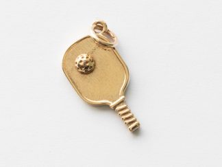 Bronze Pickleball Paddle and Ball Charm