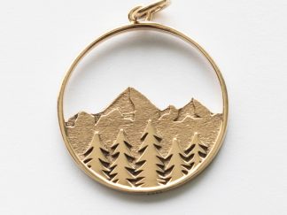 Bronze Tree in Circle Pendant