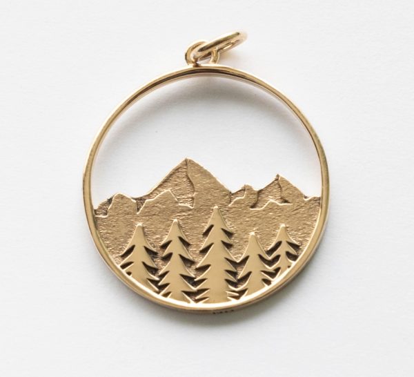 Bronze Tree in Circle Pendant