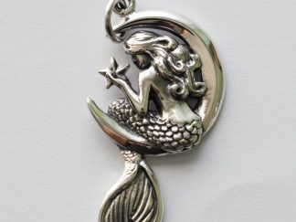 925 Sterling Silver Mermaid on the Moon Pendant