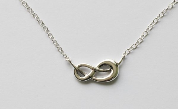 925 Sterling Silver Infinity Knot Festoon Pendant and Chain