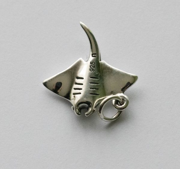 925 Sterling Silver Stingray Fish Charm
