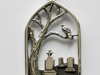 925 Sterling Silver Graveyard Charm