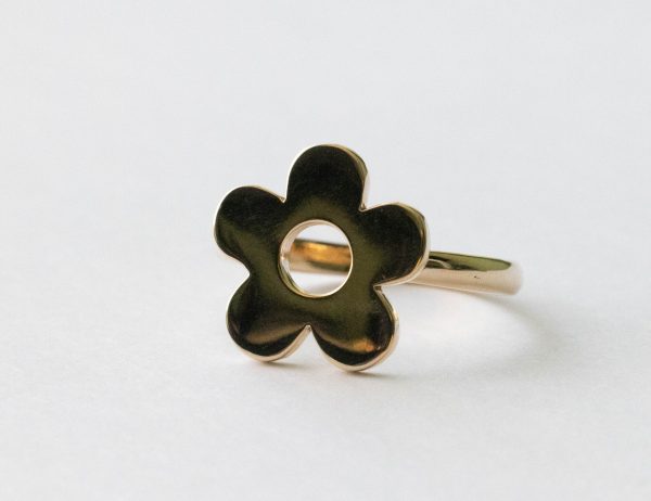 Bronze Flat Plate Daisy Ring