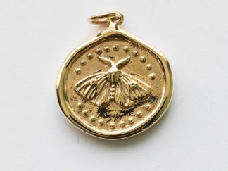 Bronze Wax Seal Moth Charm