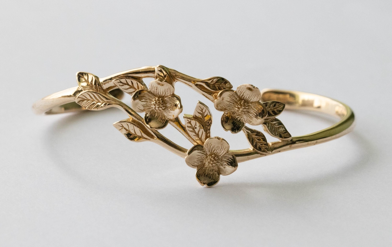 Bronze Dogwood Flower Bracelet