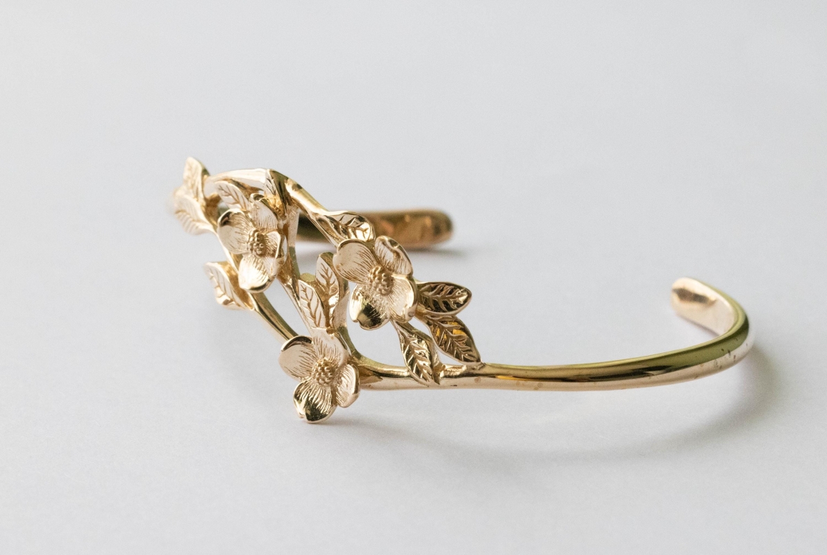 Bronze Dogwood Flower Bracelet - Image 2