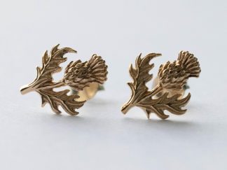 Bronze Thistle Post Earrings (1 pair)