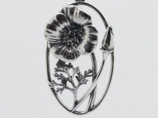 925 Sterling Silver California Poppy Charm