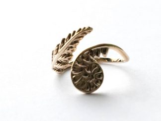Bronze Fern Adjustable Ring