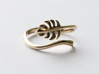 Bronze Monstera Leaf Adjustable Ring