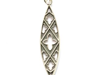 925 Sterling Silver Gothic Marquis Charm