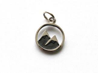 925 Sterling Silver Snow Capped Mountain Charm