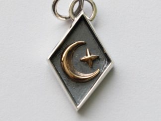 925 Sterling Silver and Bronze Star and Moon Charm