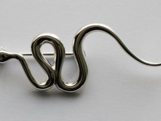 925 Sterling Silver Snake Brooch
