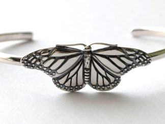 925 Sterling Silver Monarch Butterfly Cuff Bracelet