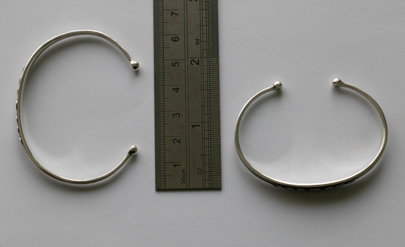 925 Sterling Silver Moon Phase Cuff Bracelet - Image 2