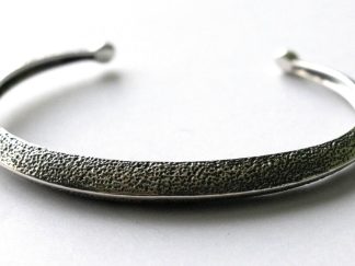 925 Sterling Silver Textured Cuff Bracelet