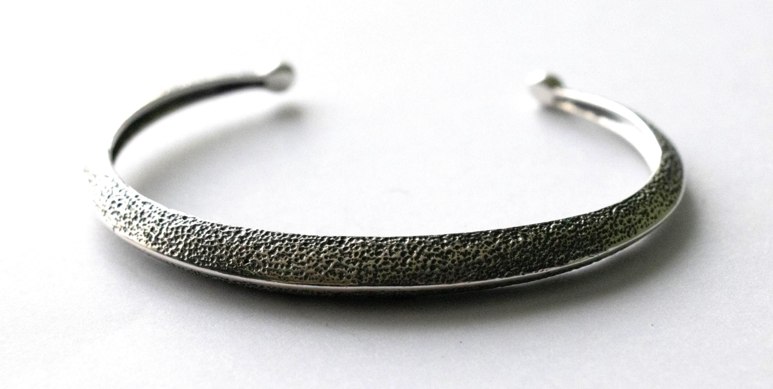 925 Sterling Silver Textured Cuff Bracelet