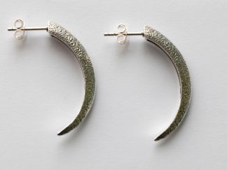 925 Sterling Silver Long Talon Post Earrings ( 1 pair)