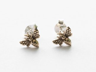Bronze Bee Post Earrings ( 1 pair)