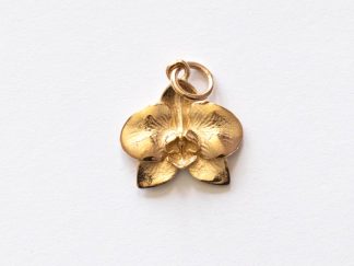 Bronze Small Orchid Charm