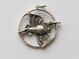 925 Sterling Silver Flying Heron Charm