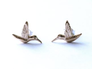 Bronze Hummingbird Post Earrings ( 1 pair)