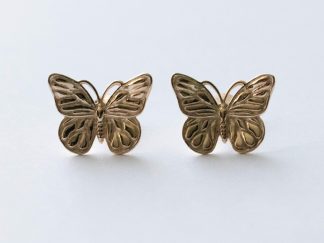 Bronze Monarch Butterfly Post Earrings ( 1 pair)