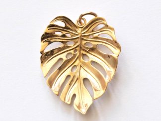 Bronze Monstera Leaf Charm