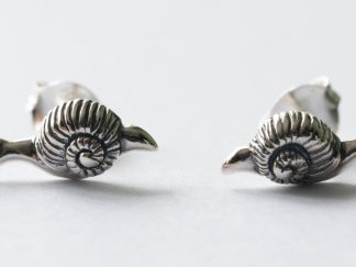 925 Sterling Silver Snail Post Earrings ( 1 pair )