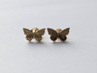 Bronze Small Butterfly Post Earrings ( 1 pair)