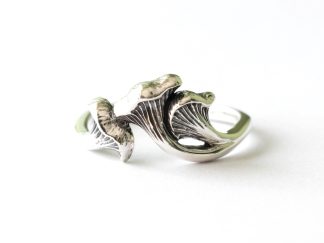 925 Sterling Silver Chanterelle Mushroom Ring
