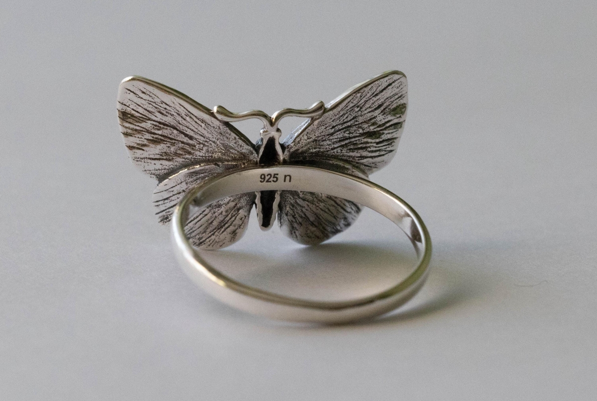 925 Sterling Silver Butterfly Ring - Image 3