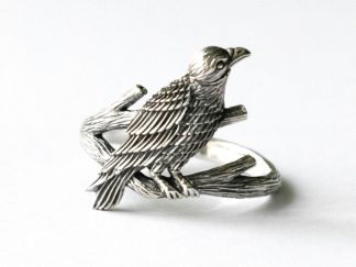 925 Sterling Silver Raven Ring