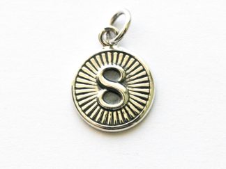 925 Sterling Silver Lucky 8 Coin Charm