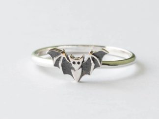 925 Sterling Silver Bat Ring