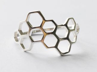 925 Sterling Silver Honeycomb Ring