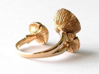 Bronze 3D Mushroom Adjustable Ring