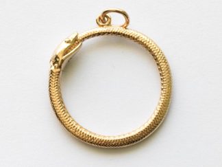 Bronze Ouroboros Snake Pendant