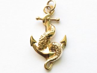 Bronze Anchor and Octopus Tentacle Pendant
