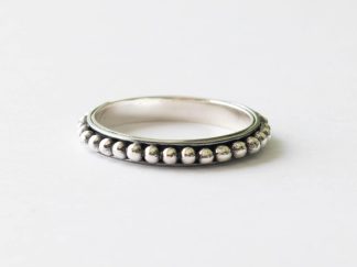 925 Sterling Silver Ring with Granulation