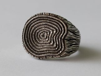 925 Sterling Silver Tree Stump Ring