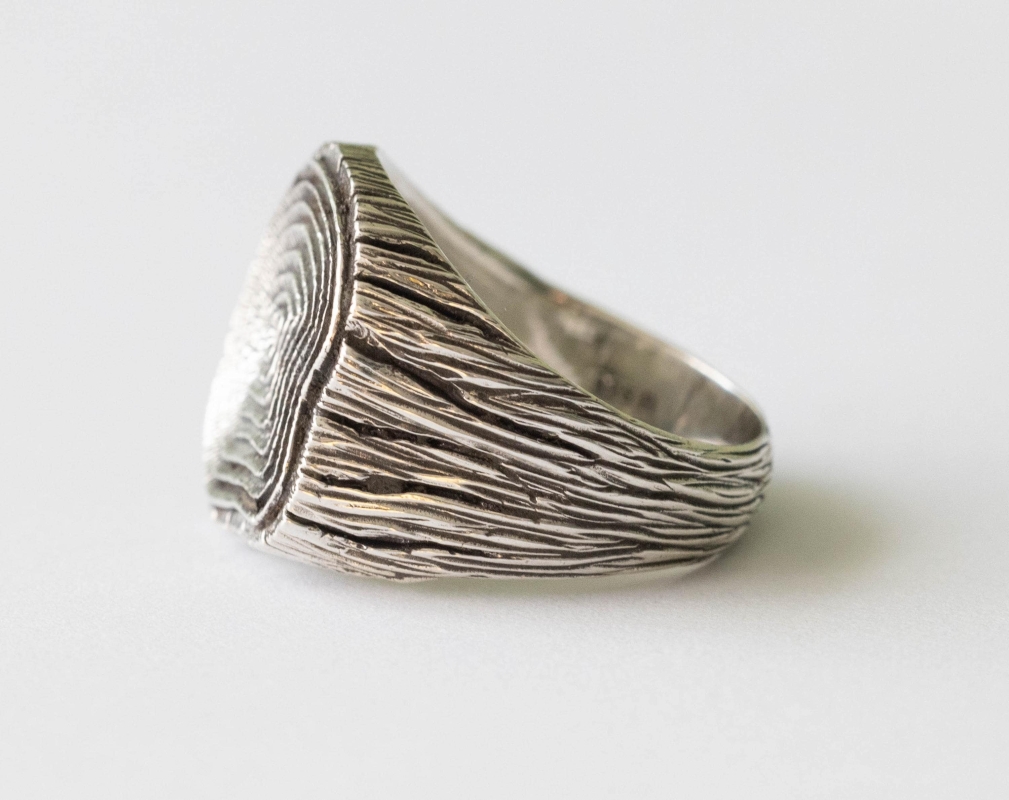 925 Sterling Silver Tree Stump Ring - Image 2