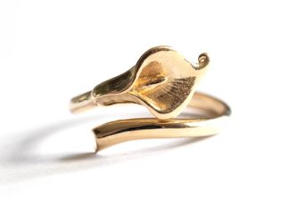 Bronze Adjustable Calla Lily Ring
