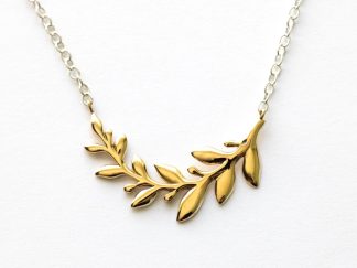 Bronze Laurel Wreath Festoon Necklace