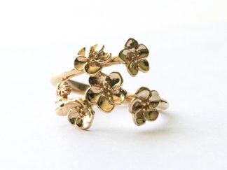 Bronze Forget Me Not Adjustable Ring