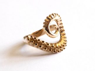 Bronze Octopus Spiral Tentacle Ring